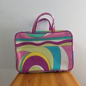 Sonia Kashuk Double Zipper Abstract Multicolor Makeup Bag